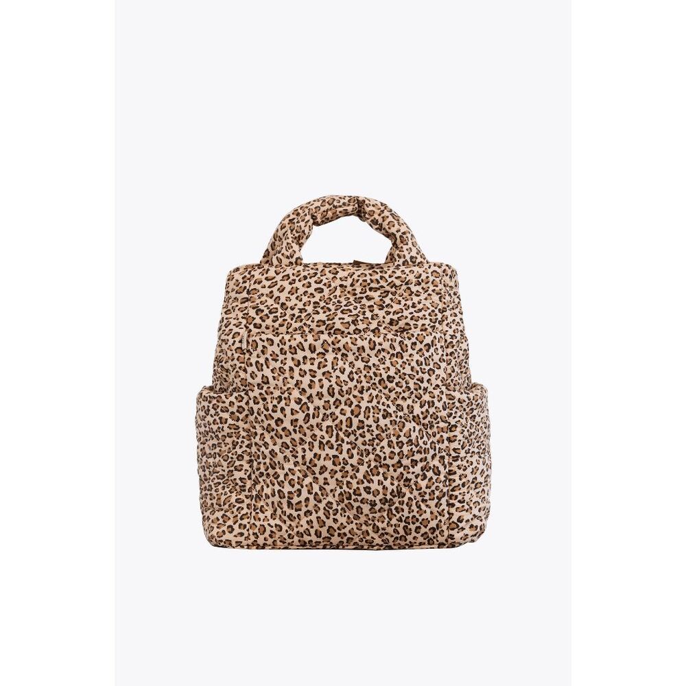 NWT BEIS x Elsa Hosk Quilted Backpack Tote Diaper Bag in Animal Print Wild Child